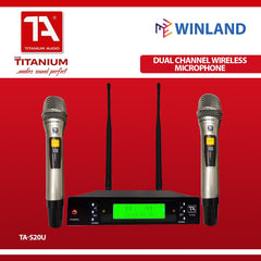 Titanium Audio Dual Channel Wireless Microphone UHF Programmable 200CH (KTV Mic) TA-S20U