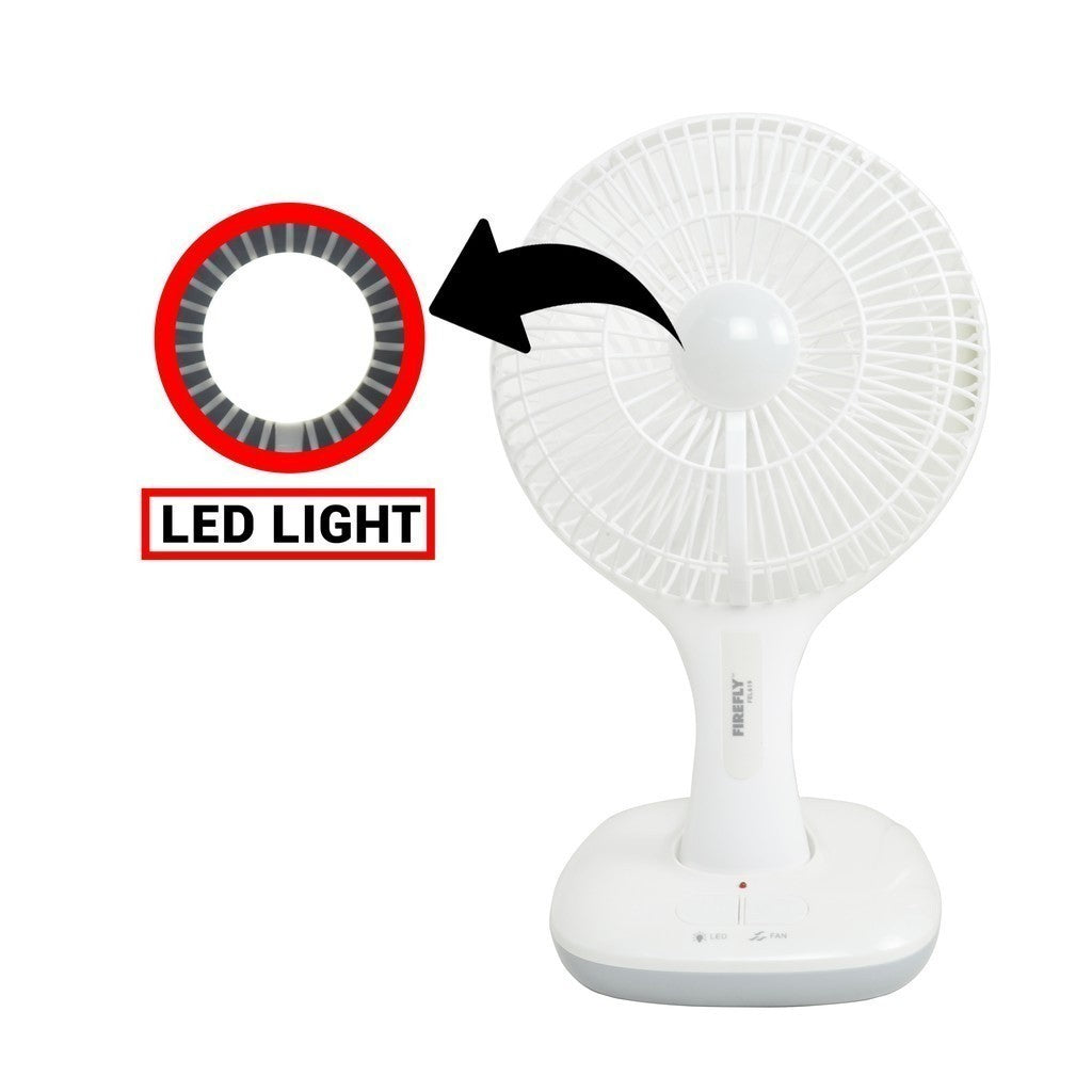 Firefly Reliable Rechargeable Potable Fan with LED Night Light FEL619