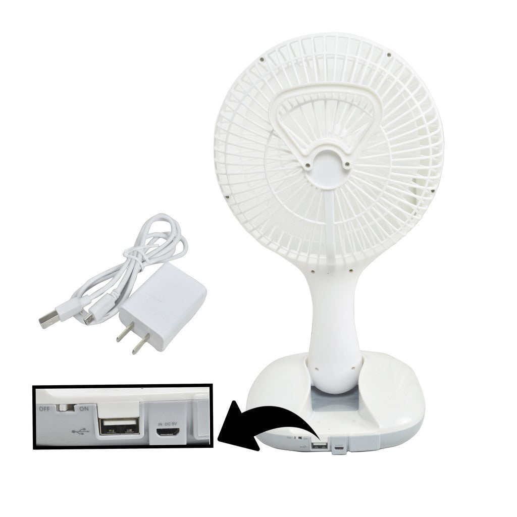 Firefly Reliable Rechargeable Potable Fan with LED Night Light FEL619