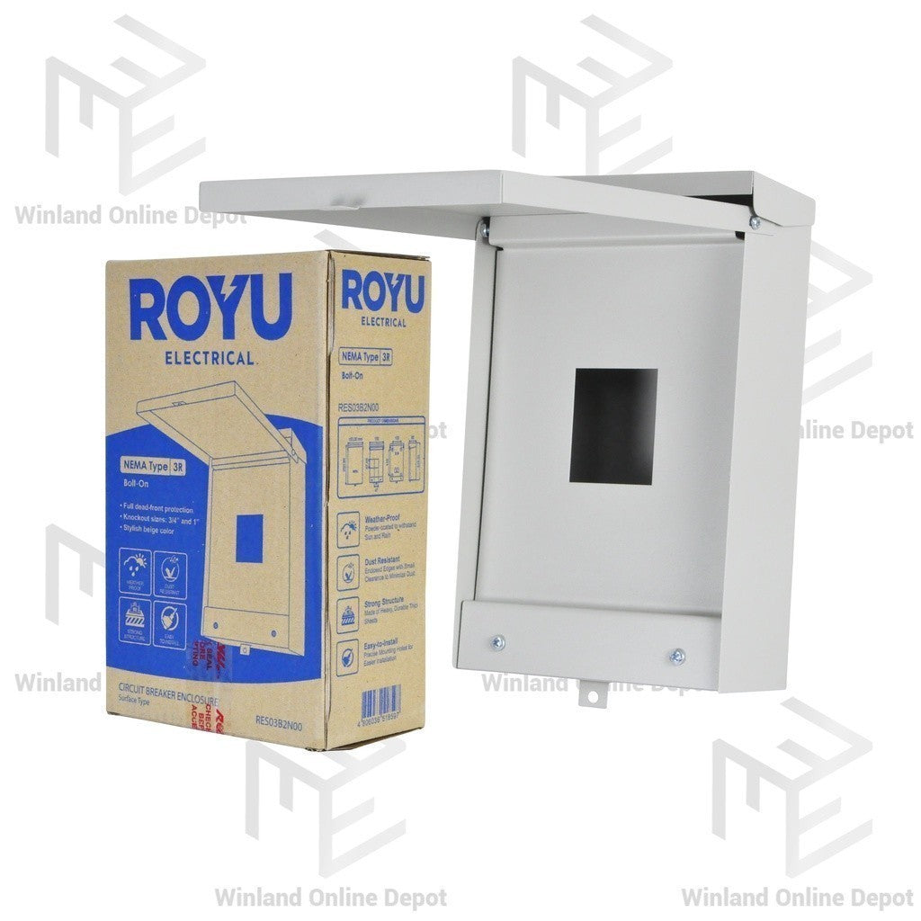 Royu by Winland Electrical Circuit Breaker Enclosure Nema 3R - Bolt On Panel Board RES03B2N00