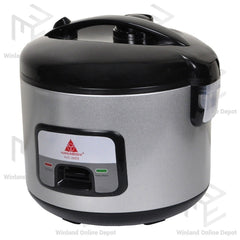 Hanabishi Jar Type Rice Cooker 2.8L serves 15 cups with steamer Silver Series HJC28SS