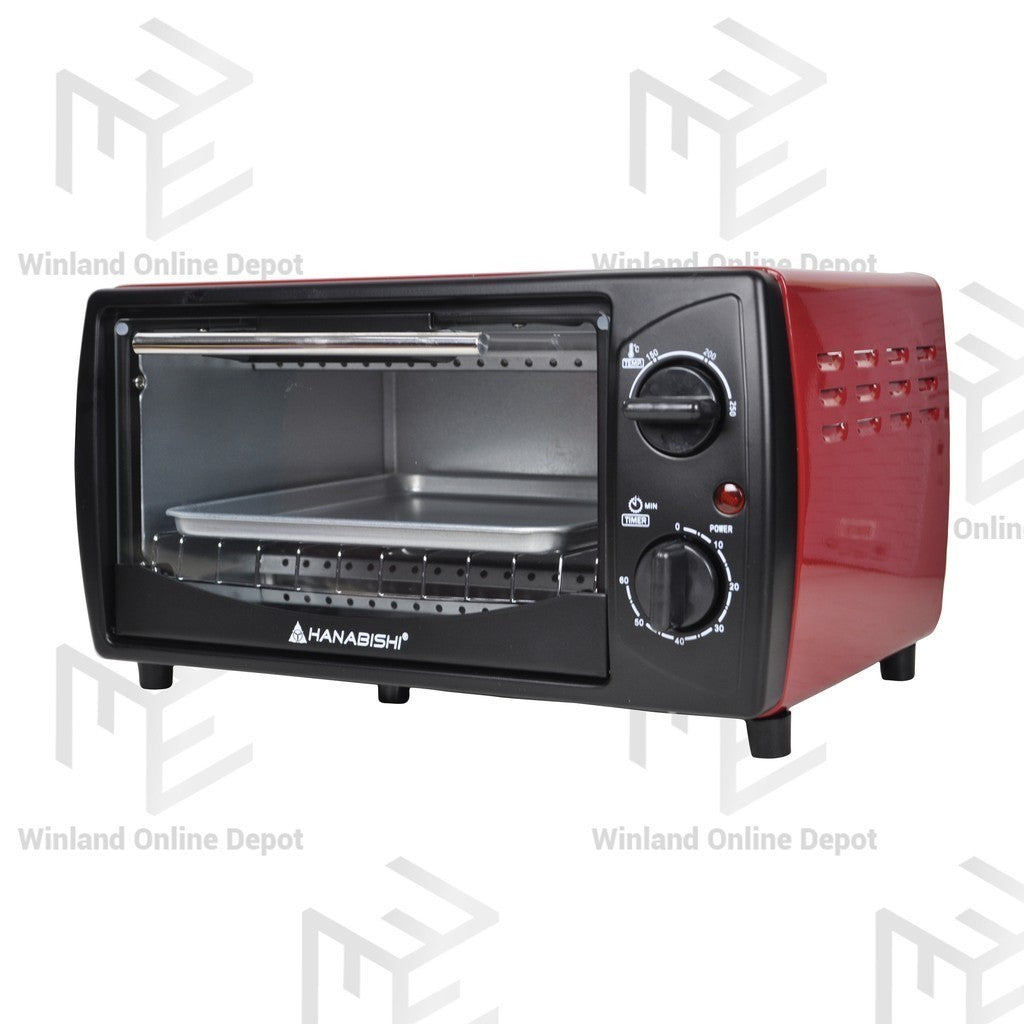Hanabishi by Winland Stainless Steel Oven Toaster 10L Pizza Oven HEO10RED