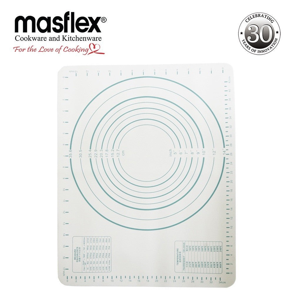 Masflex by Winland Multi-Purpose Silicone Mat with Measurement in Blue Pink and White GL-5040