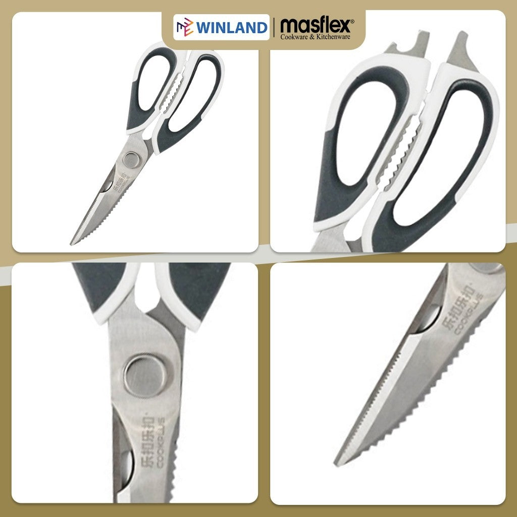 Masflex By Winland Heavy Duty Kitchen Shears With Magnetic Holder CL-1 ...