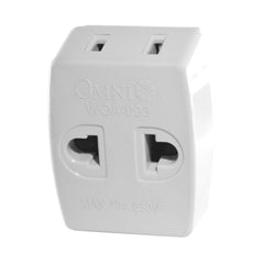 Omni by Winland Octopus Adapter Triple Tap to Flat Pin Plug Adaptor Outlet Socket WOA-003