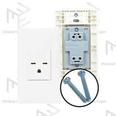 Royu by Winland Super Wide Series 1-Gang Aircon Outlet Electrical Wiring Devices (20A / 250V~) WS901