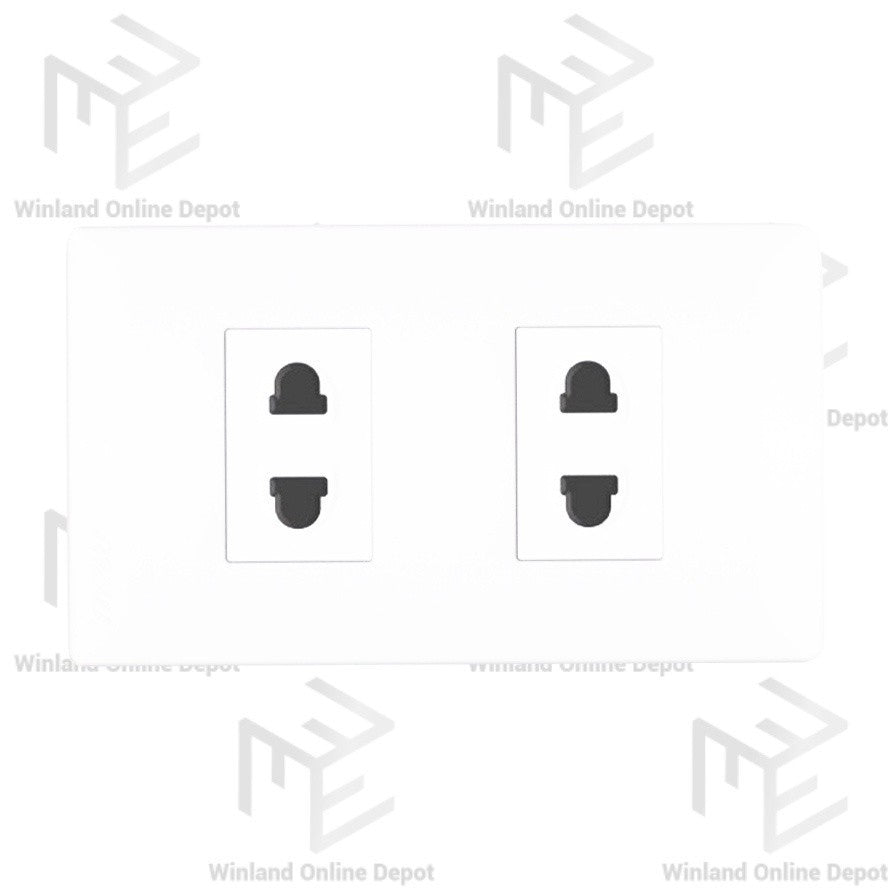 Royu Super Wide Series 2-Gang Universal Outlet Set (15A / 250V~) WS113