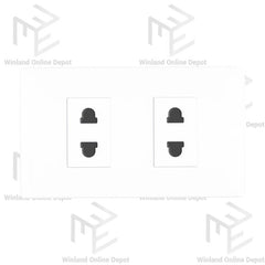 Royu Super Wide Series 2-Gang Universal Outlet Set (15A / 250V~) WS113