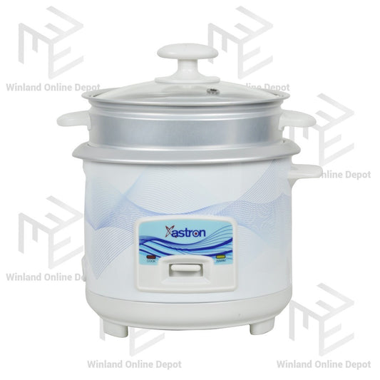 Astron by Winland Glass Rice Cooker with Steamer 1.0L