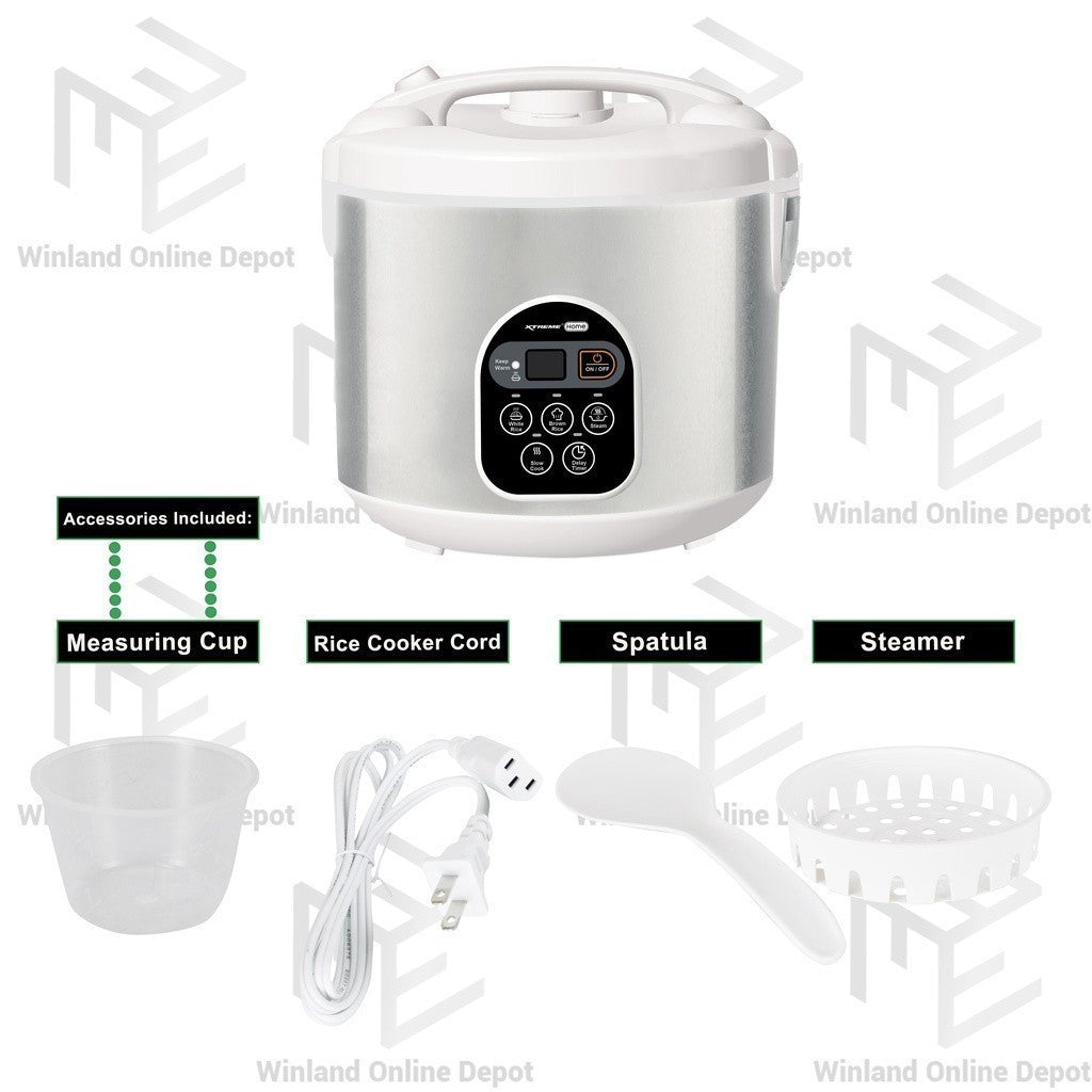 Xtreme HOME 1.8L Jar Type Digital Multi-cooker Rice Cooker/10cups XH-RC-JAR10WHITED