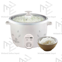 Xtreme HOME 2.2L/12Cups Rice Cooker Galvanized Body Tempered Glass Lid w/out Steamer