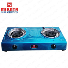 Mikata Double Burner Twin Jets Stainless Top & Body Gas Stove MIK-MGS-288