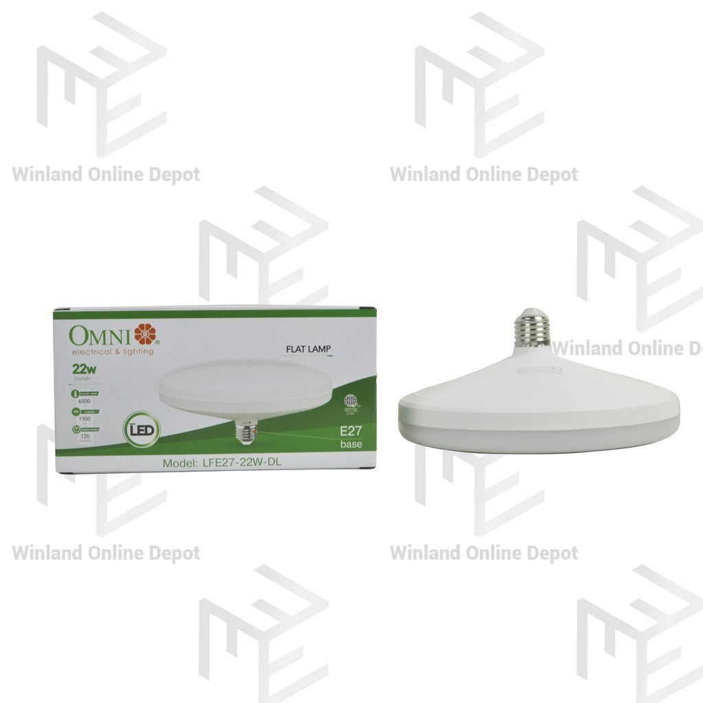 Omni by Winland Circular LED Flat Lamp 22Watts E27 Base LFE27-22W Daylight-Warm White