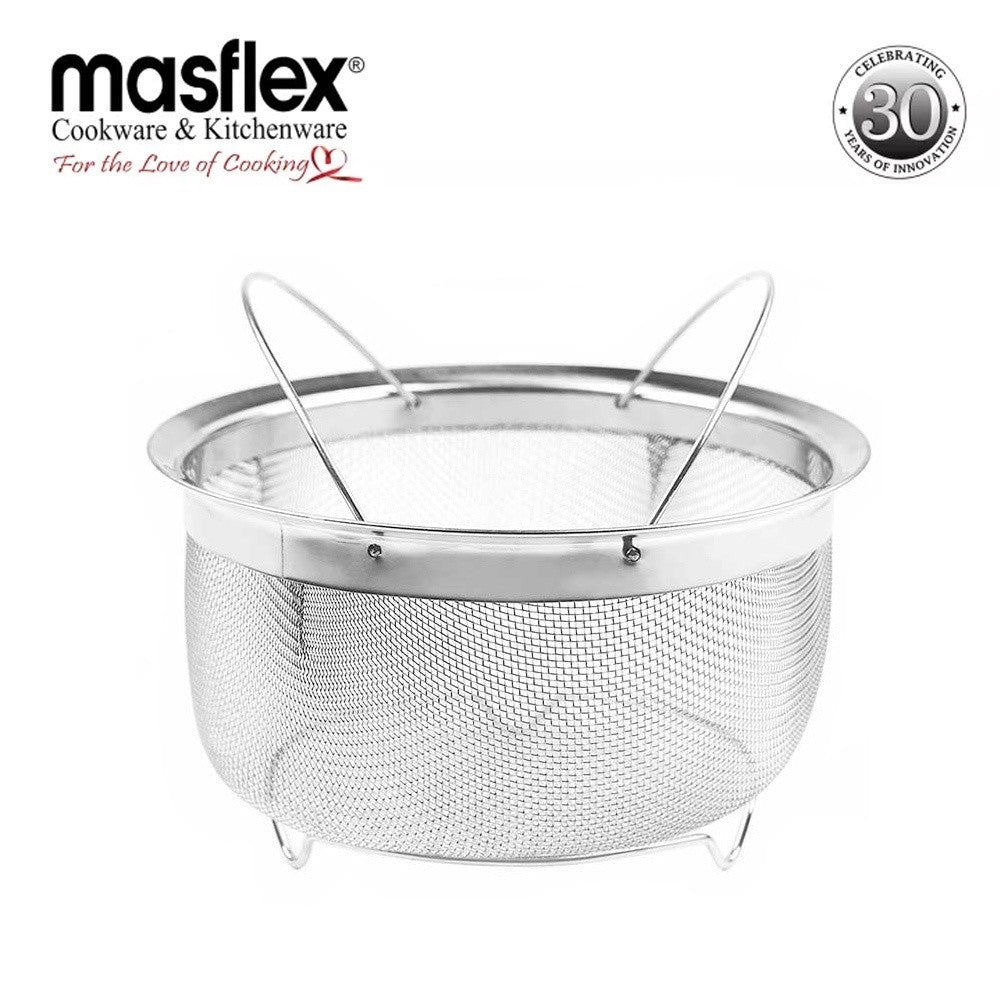 Masflex by Winland Wide Rim Mesh Basket Made of Heavy Gauge Quality Stainless Steel Material-HZ-34