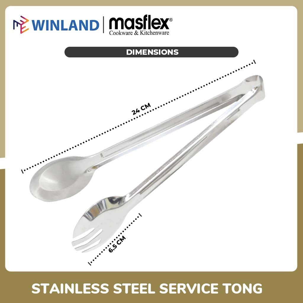 Masflex by Winland Stainless Steel Serving Tongs CL-1075B