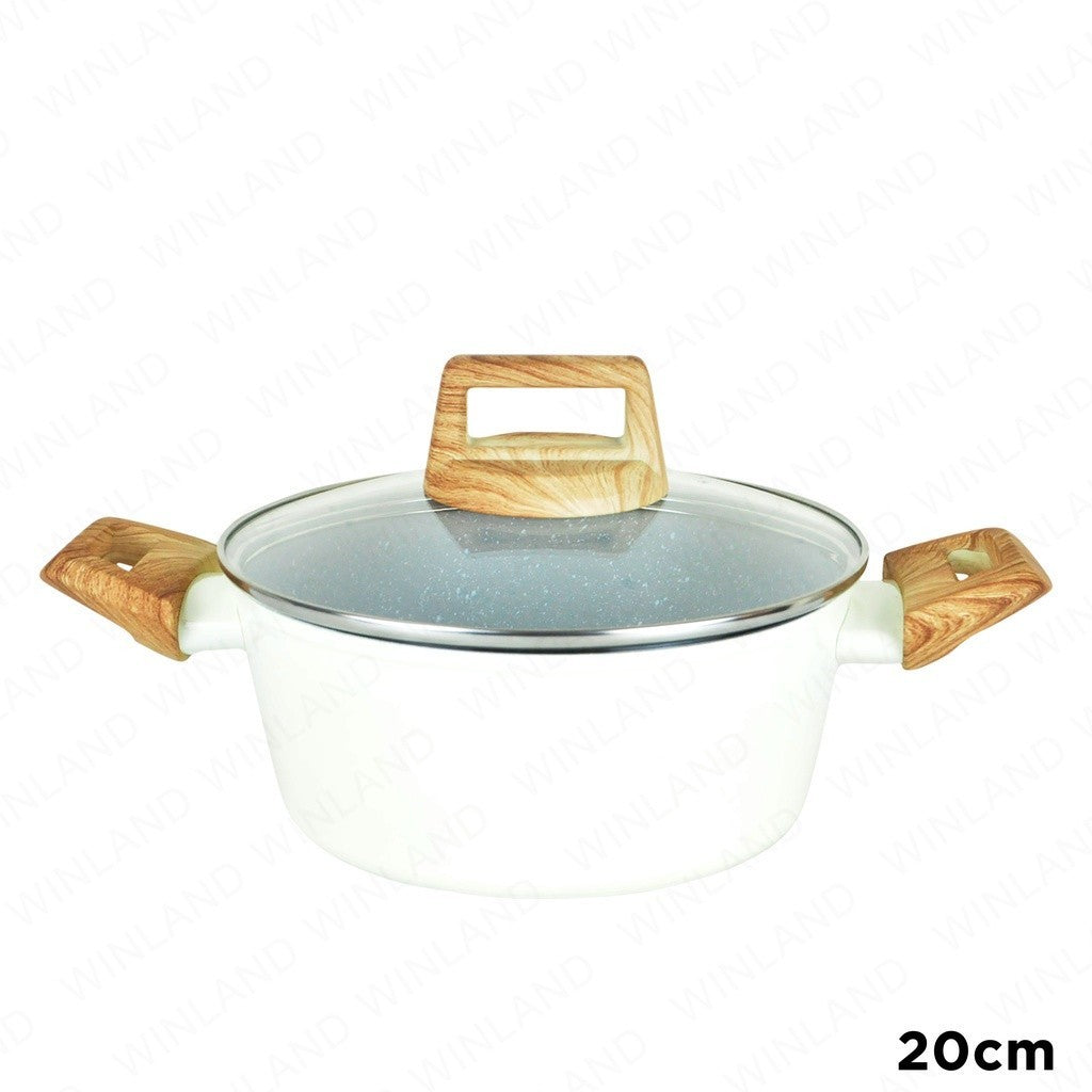 HOME ESSENCE by MASFLEX 20cm 3Layer Non-stick Induction Casserole Forged Aluminum Cookware NK-SBCS20