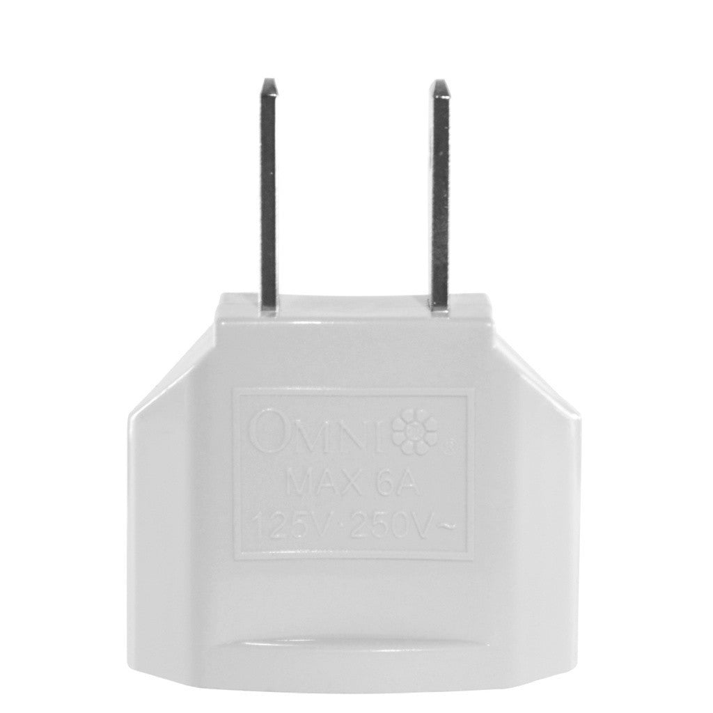 Omni by Winland Regular Adapter Adaptor Round to Flat 6A 250V WRA-001