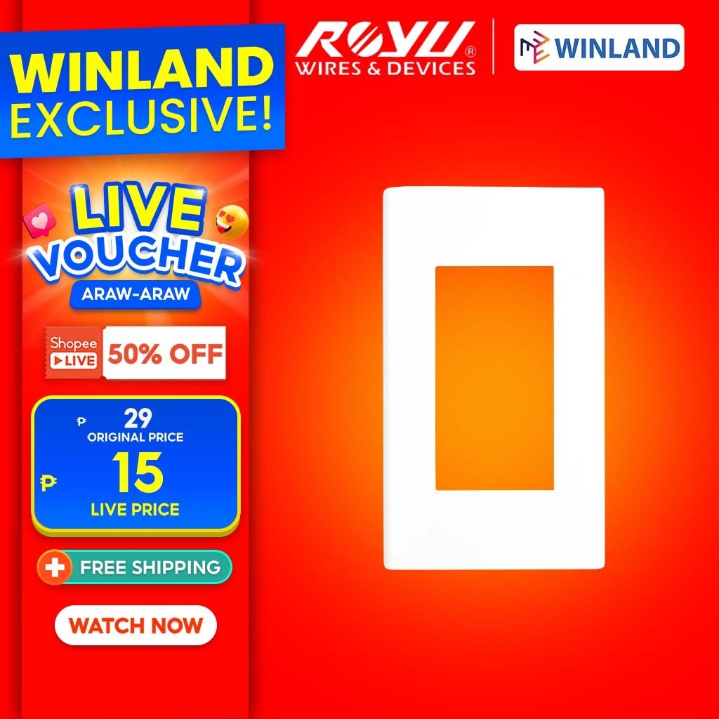 Royu by Winland Easy Installation 3-Gang Plate RWP3