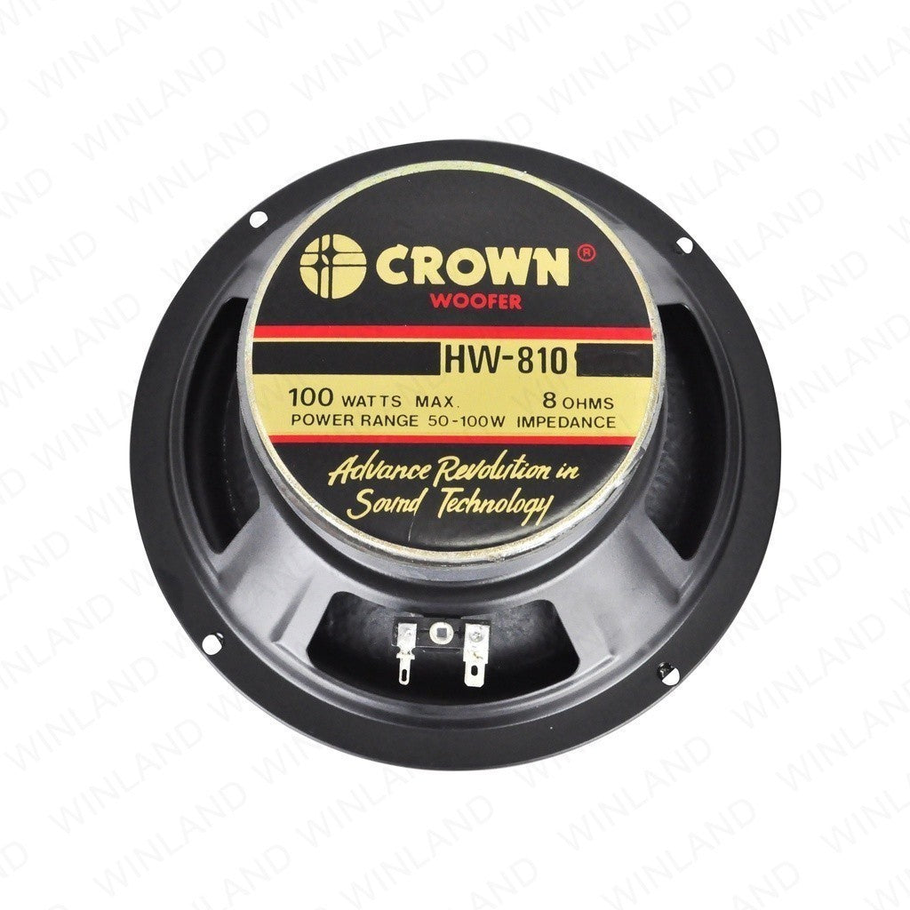 Crown 8inches / 100watss / 8ohms Woofer Speaker HW-810 (1)piece per order