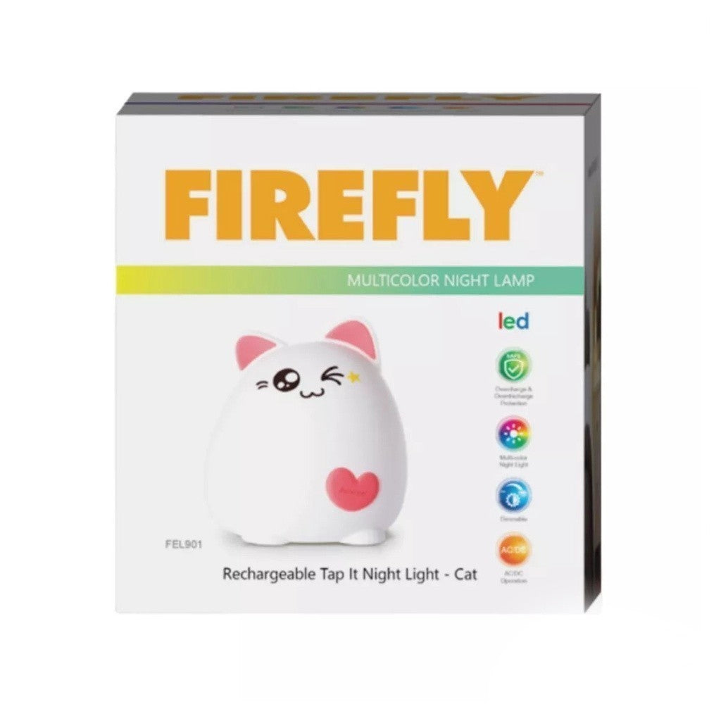 Firefly Rechargeable Tap It Night Lamp Light Cat - FEL901