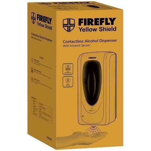 Firefly Yellow Shield Automatic Alcohol Dispenser Wall-Mounted FYA102D