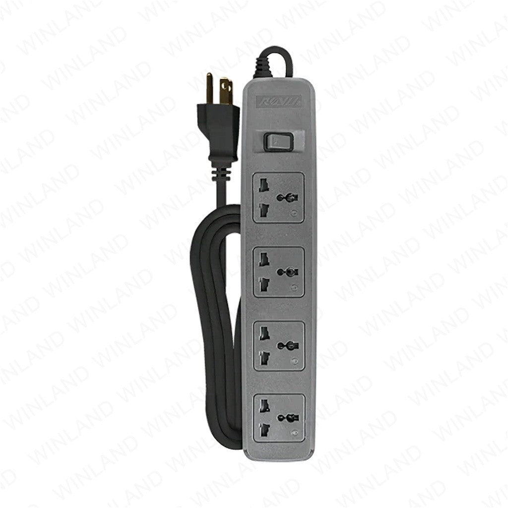 Royu by Winland 4 Outlets 2 Meter Extension Cord Cable Wire Overload & Surge Protection REDEC604