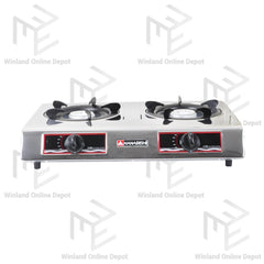 Hanabishi Stainless Steel Body Double Burner Single Jet System Gas Stove G202