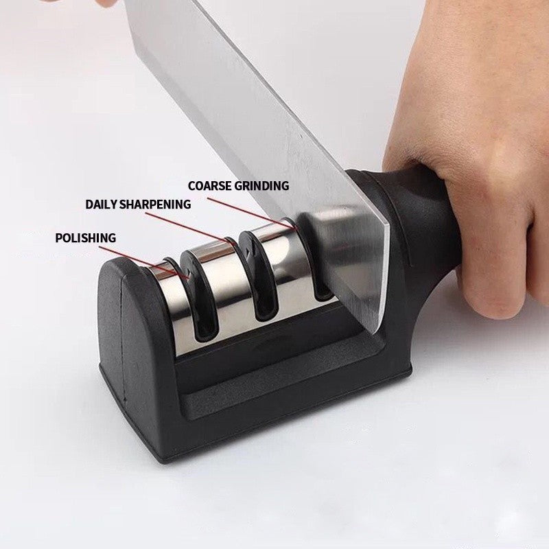 Masflex by Winland Knife Sharpener 3 Stages Professional Kitchen Sharpening Stone Grinder knives