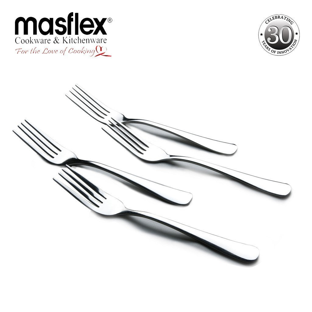 Masflex by Winland 4 piece Contour Stainless Steel Cutlery Fork Set YS-90