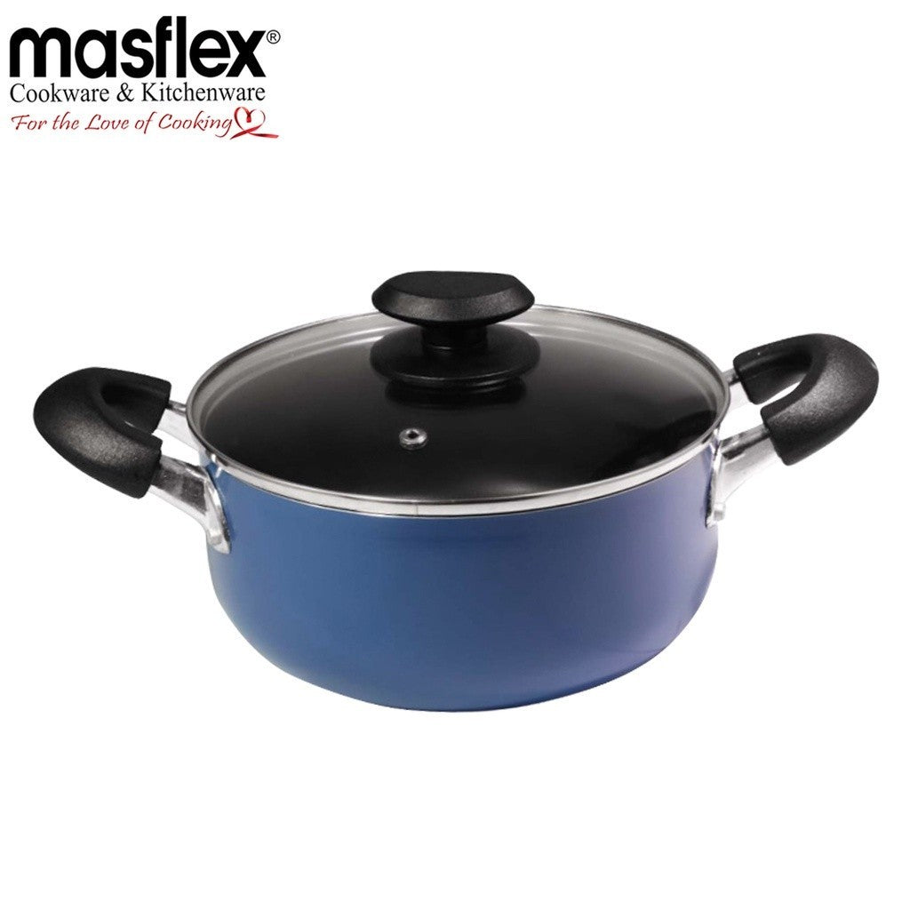 Masflex by Winland Non-stick Induction Casserole Pot with Glass Lid 24cm NS-CX-809