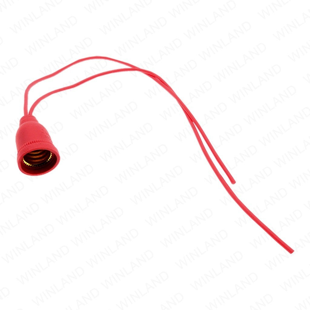 Omni by Winland Pigtail / E12 Socket 2A 250V ~ Red E12-102(RED)