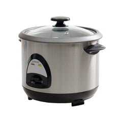 Union 1.8Liters Tempered Glass Stainless Rice Cooker serves 8-10cups w/o Steamer UGRC-235