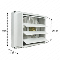 Royu by Winland 12 Inch x 12 Inch with 8 Inch Blade Wall Mounted Exhaust Fan