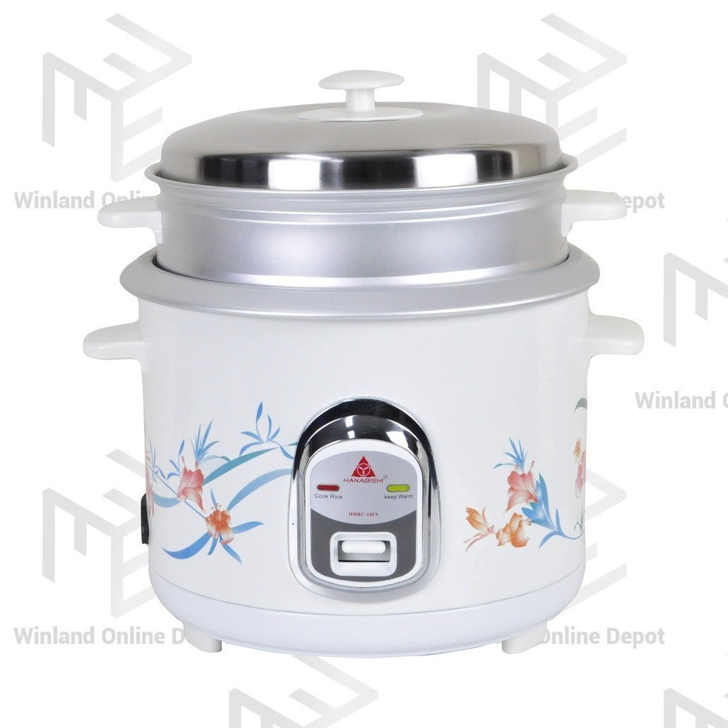 Hanabishi Rice Cooker 1.8L serves 8-10cups with Steamer HHRC18FS