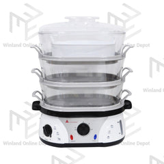 Hanabishi Electric 3 Level Food Steamer w/ FREE Plastic Container HFS55