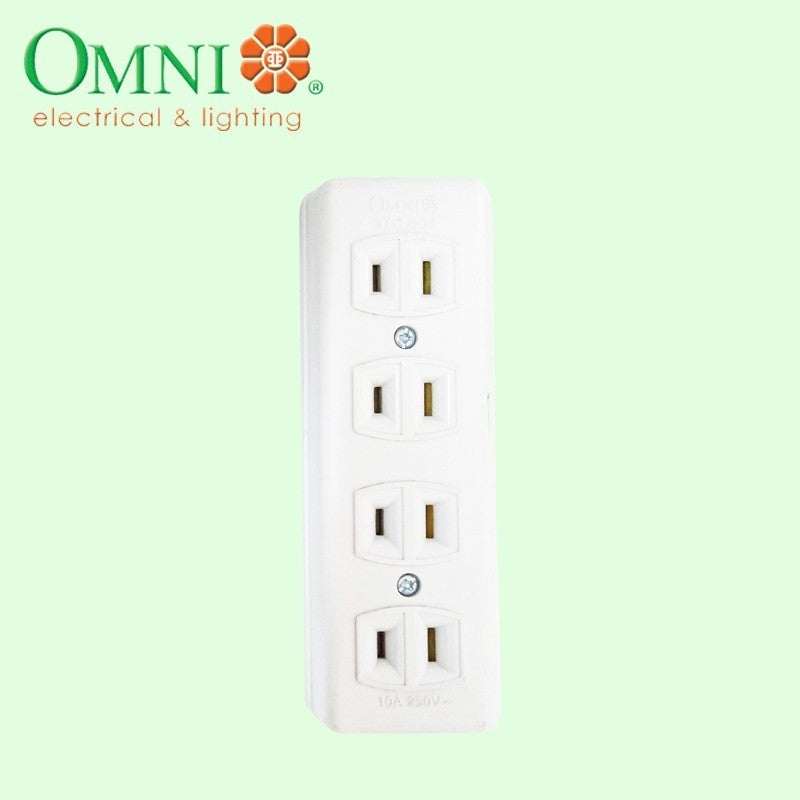 Omni by Winland 4 Gang Spring Type Outlet 10A | 250V STO-004