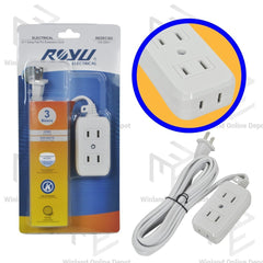 Royu by Winland 3 meters 3 Gang Pin Extension Cord Wire Cable Heavy Duty REDEC302