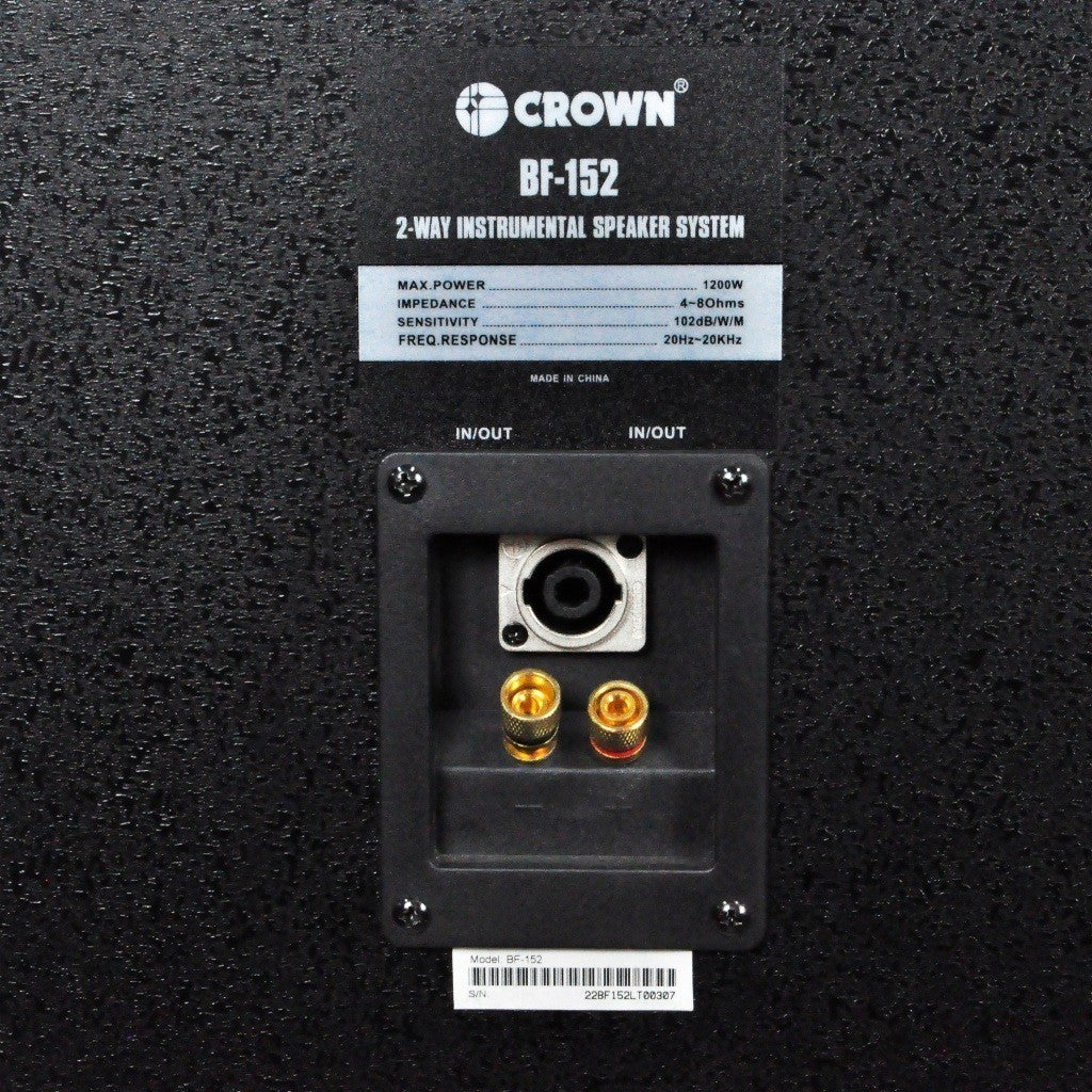 Crown 1pc 2-Way 15 Inch Instrumental Speaker System