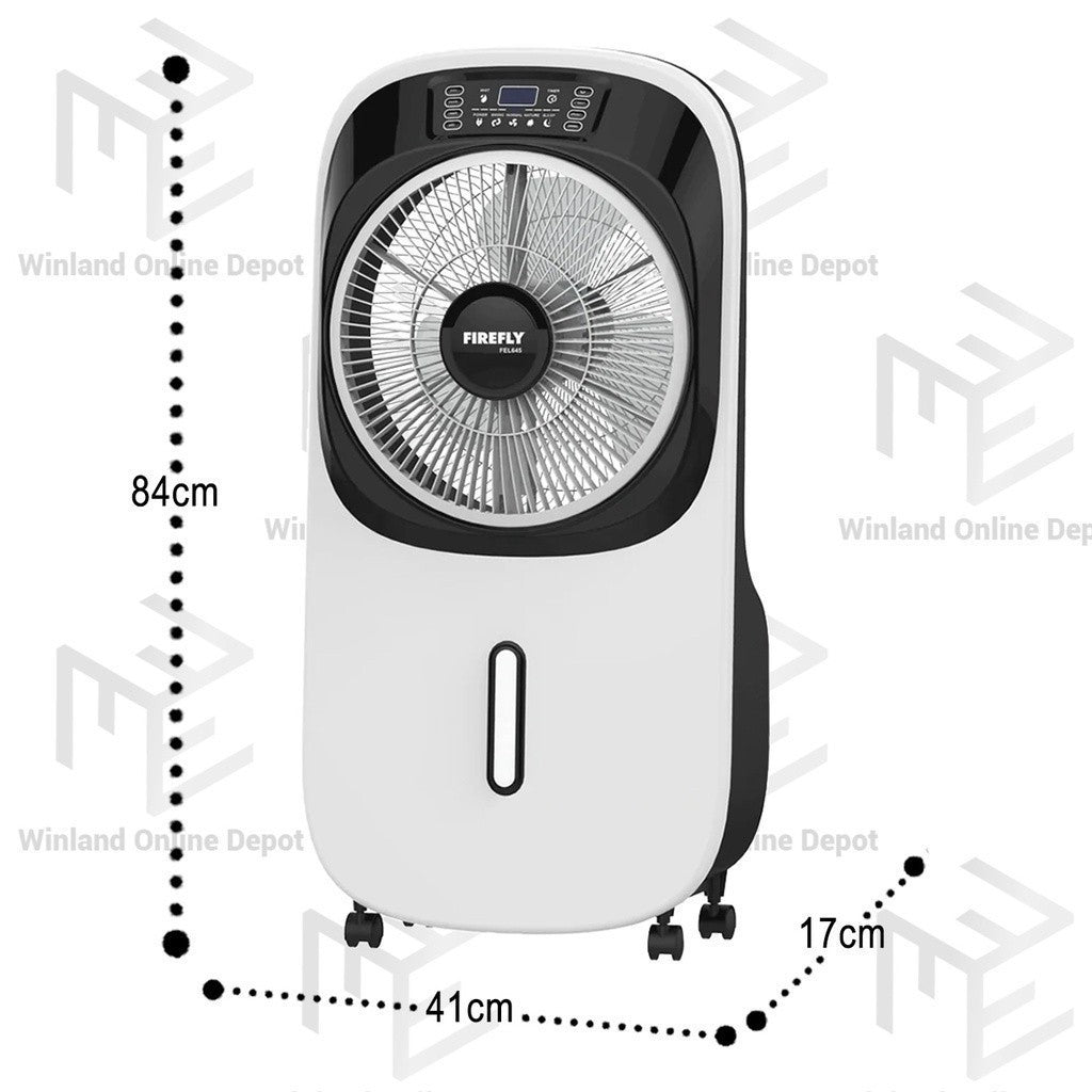 Firefly by Winland Rechargeable 10 inch Mist Fan with Digital LED Display and Remote Control-FEL645