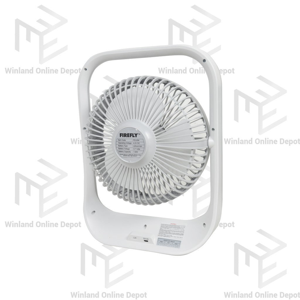 Firefly 7inch Rechargeable Table Fan with Night Light FEL654