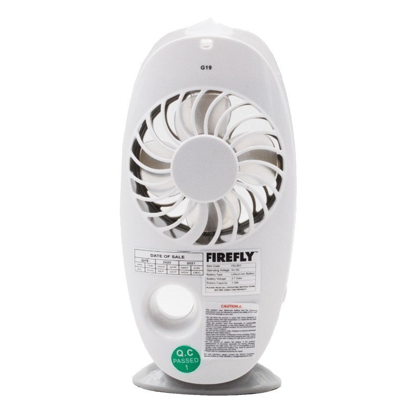 Firefly 3" Multifunctional Handy Mist Fan FEL801 with Built-in Rechargeable Battery