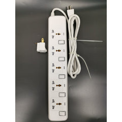 Royu Extension Cord Overload & Surge Protected 5 Outlets w/ Individual Switch REDEC705/W