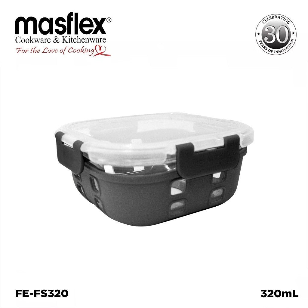 Masflex by Winland Delight Square Borosilicate Glass Food Container Set with LID