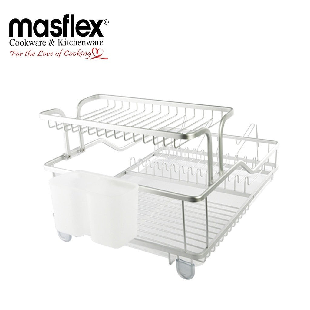 Masflex by Winland Dish Drainer With Extra Glass Tray L48.5cm xW29.8cm x H25.5cm D-AE-899