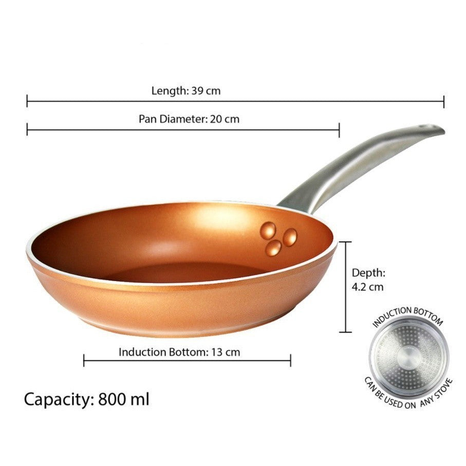 Masflex by Winland Copper Series 20 cm Non Stick Fry Pan Induction Ready Frying Pan NK-20