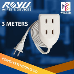 Royu by Winland 3 & 6 meters 3-Gang Power Extension Cord Wire Cable Heavy Duty REDEC203 / REDEC213