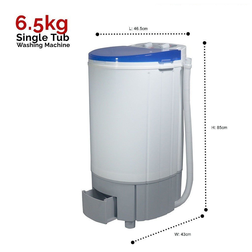 Union Single Tub Washing Machine with Detergent Compartment 6.5kg UGWM-64