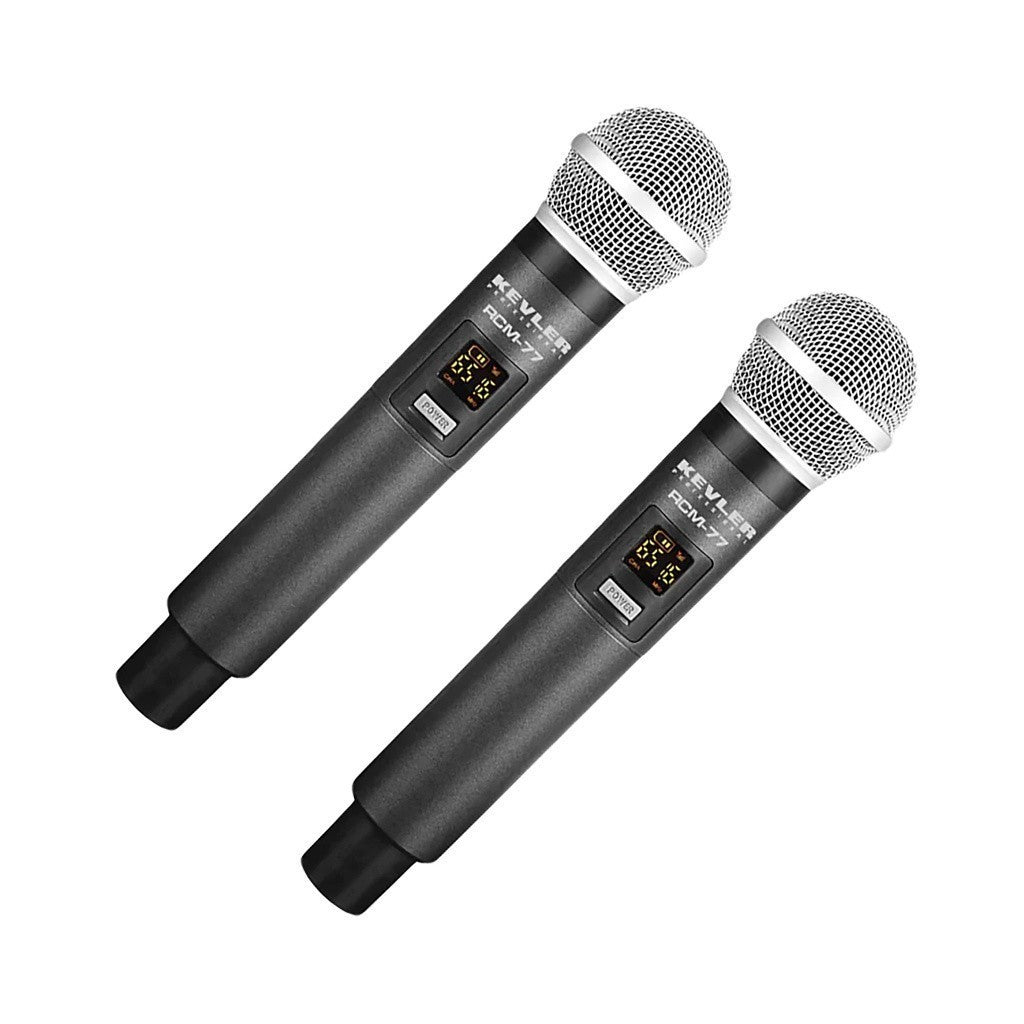 Kevler Dual UHF 1100mAh Battery Wireless Rechargeable Microphone with Dual Antenna RCM-77