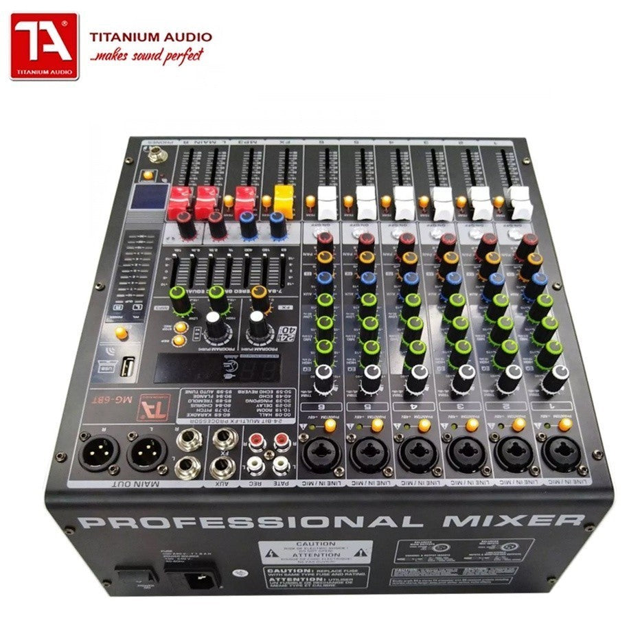 Titanium Audio MG 6BT 6 Channel Audio Mixer with 7-Band Equalizer 32-BIT DSP Effects