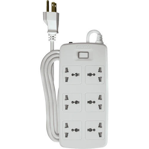 Royu by Winland 6 Outlets 2 Meter Extension Cord Overload and Surge Protected w/ One Switch